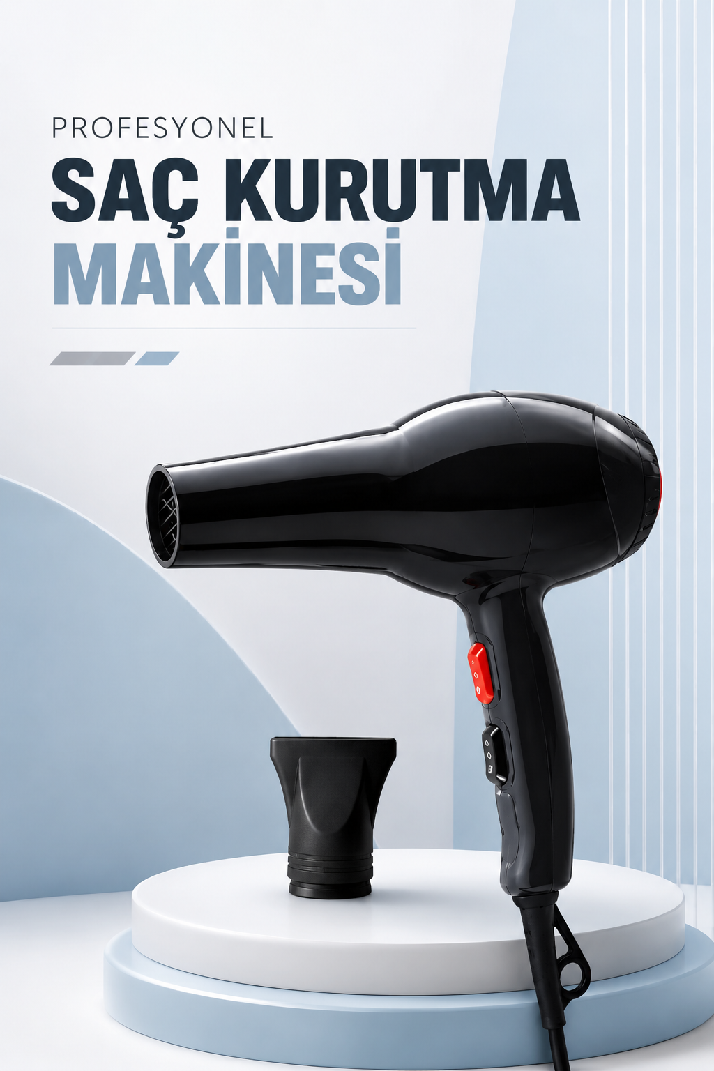 c4f18344-61cf-487d-b5ad-1adb524fff4a Tüm Saç Tiplerine Uygun, İki Kademeli Hız Ayarlı Fön Makinesi - Vipsepet - Görsel 1