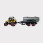 Çek Bırak Römorklu Traktör 25Cm - Sarı Su tanklı (Vipsepet)
