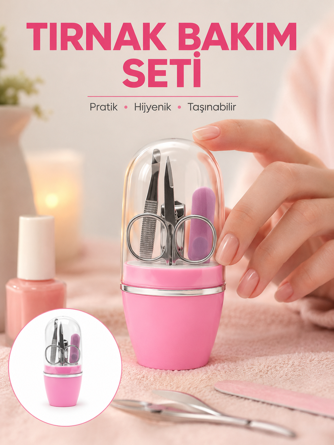 chatgpt-image-1-tem-2026-14-29-47 Tırnak Bakım Manikür Pedikür Seti 4 Parça Pembe Minimal ve Dayanıklı - Vipsepet - Görsel 1