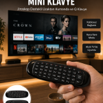 Android TV ve PC Uyumlu Kablosuz Hava Fareli Kumanda - Vipsepet