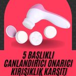 Cilt Temizleme ve Masaj Aleti 5 Başlıklı Akne ve Sivilce Önleyici - Vipsepet