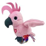 Peluş Ses Tekrarlı Hayvan Bileklik Aksesuar - Pembe Papağan (Vipsepet)