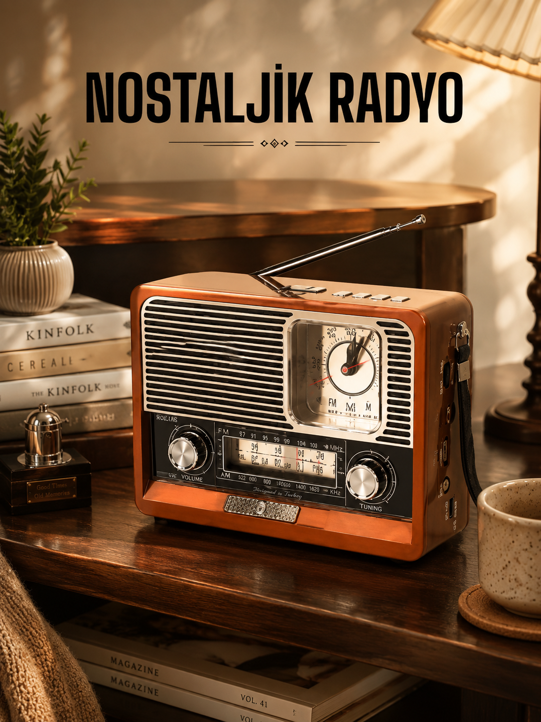 d526e10e-05bd-4121-8e80-30168c2876e7 Ahşap Görünümlü Retro Bluetooth Radyo USB,AUX Ve SD Kart Girişli - Vipsepet - Görsel 1