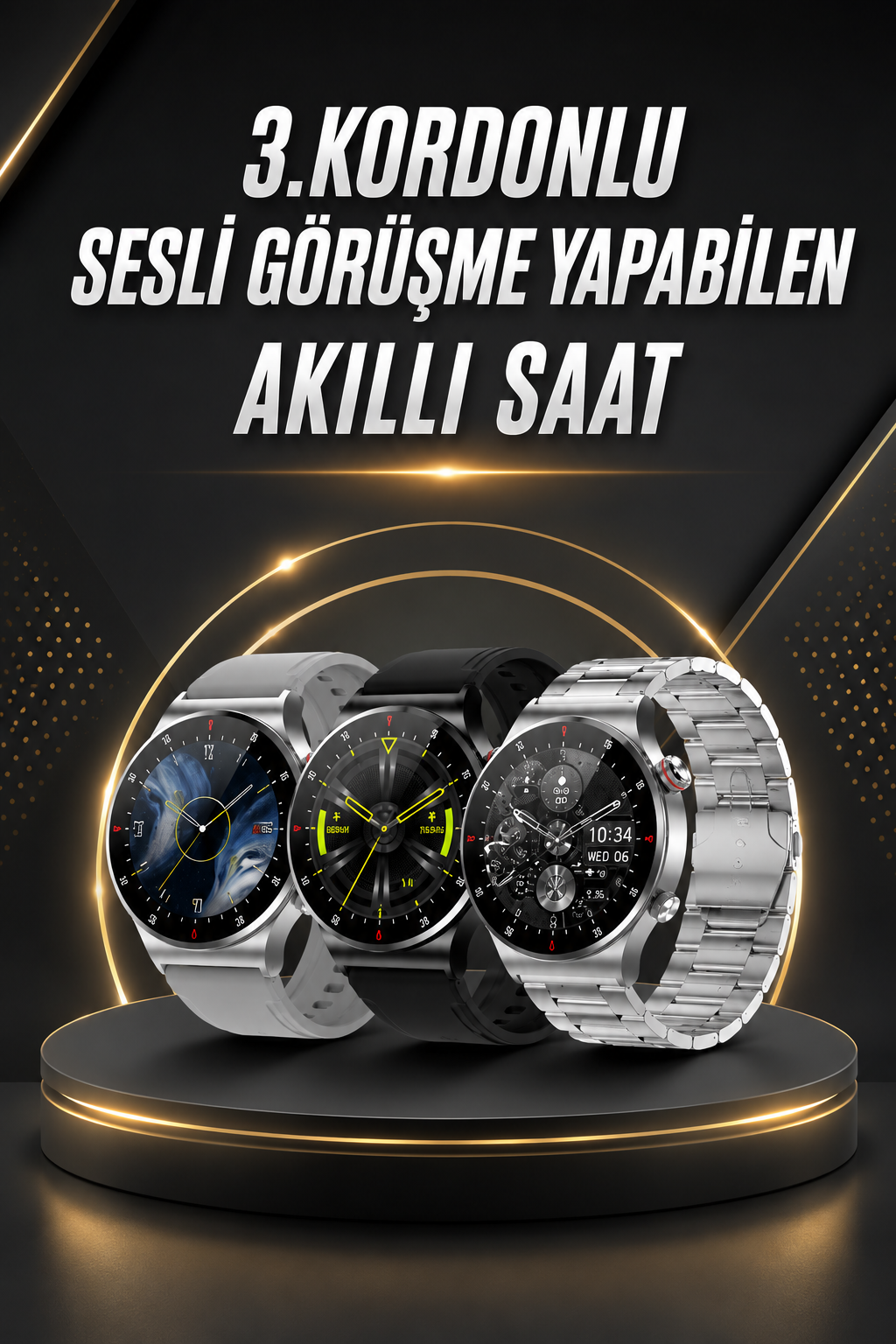 d6ebf2de-8224-4c74-a313-70c7f68852dd Akıllı Saat Uyku ve Sağlık Takibi NFC Uyumlu Bluetoooth Bağlantılı Android İOS Uyumlu - Vipsepet - Görsel 1