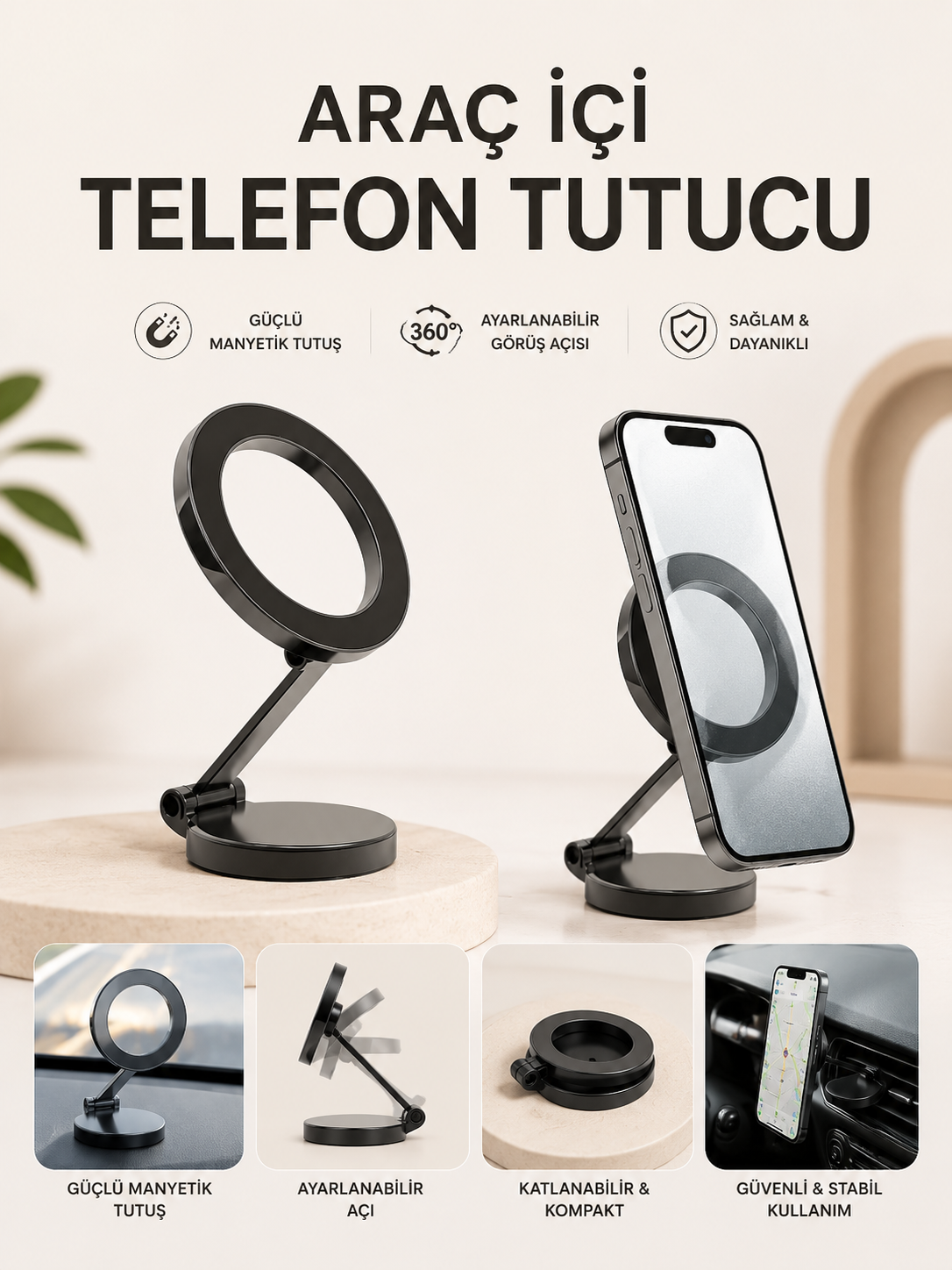 d91646b4-449e-4dd2-a69e-186e2dc28835 Araç İçi Telefon Tutucu - Vipsepet - Görsel 1