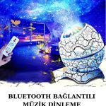 Dinozor Yumurtası Gece Masa Lambası Bluetooth Hoparlör 14 Renk Seçeneği - Vipsepet