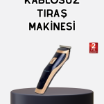 Profesyonel Şarjlı Saç ve Sakal Kesme Makinesi – Unisex, 12 mm Ayarlanabilir Başlık - vipsepet