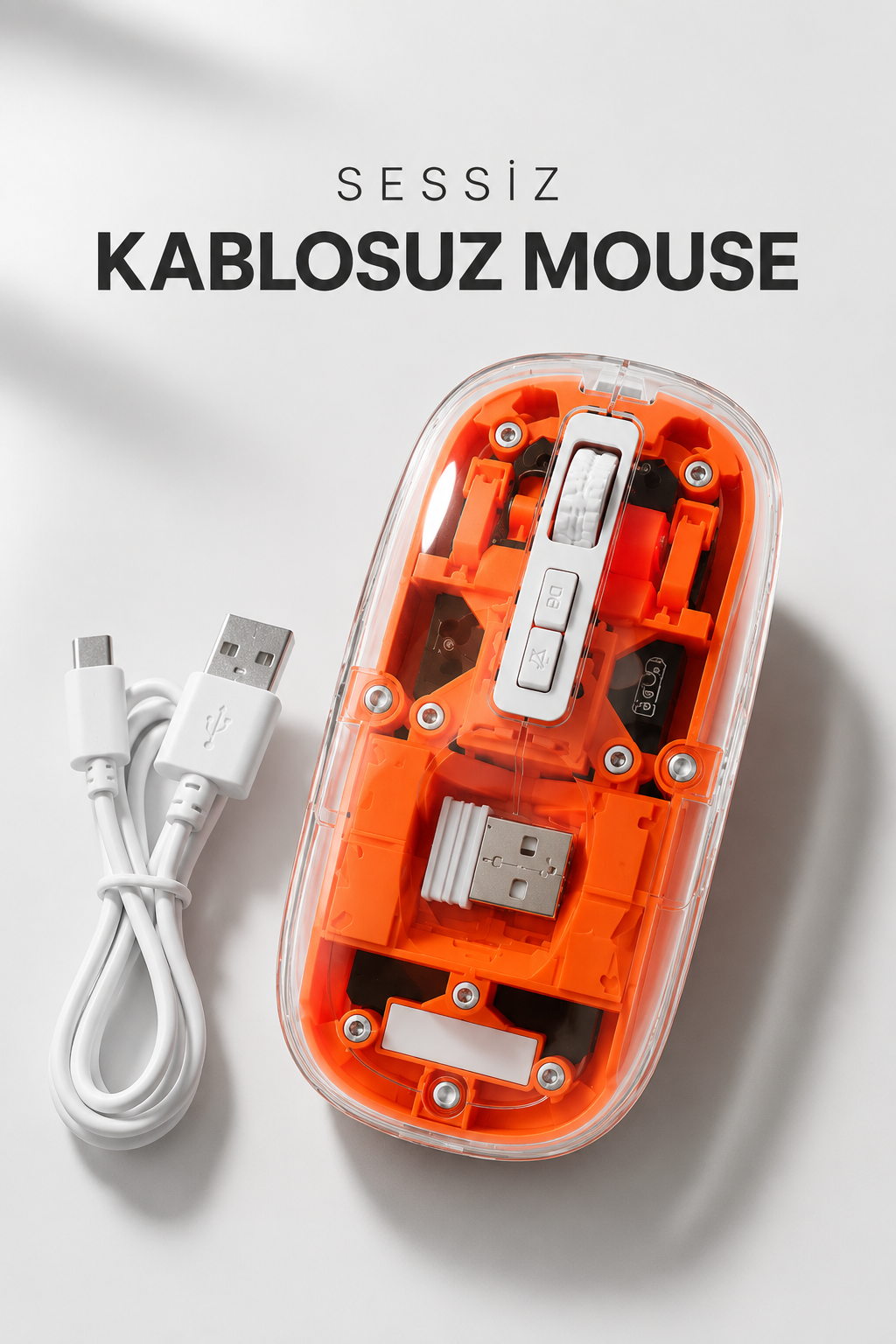 e2930df0-5433-4c58-a6be-cca88214dad3 Kablosuz Mouse Fare 5.0 Bluetooth Bağlantılı USB Girişli - Vipsepet - Görsel 1