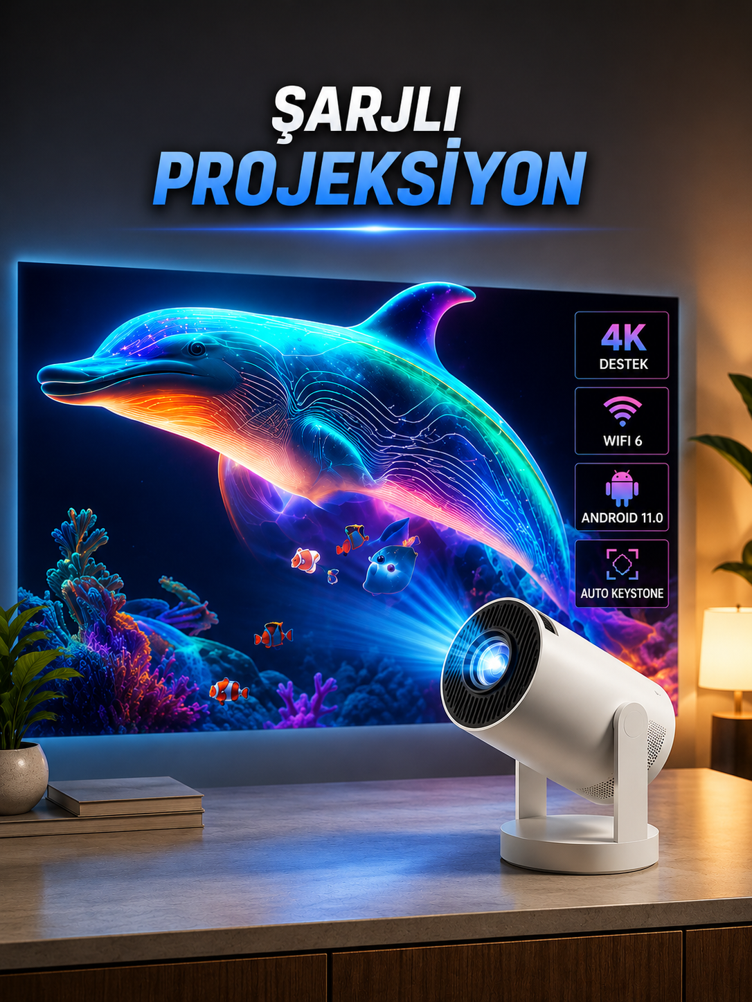 e5a310b5 e291 4323 8ea7 b52520688a55 Taşınabilir Sinema Oyun Projektörü Akıllı Projeksiyon Android 11 - Vipsepet Sağlık Ürünleri