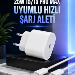 Güç Adaptörü ve Kablosu Şarj Aleti 15/15 Pro Max Uyumlu Hızlı Şarj - Vipsepet