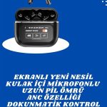 Ekranlı Yeni Nesil Pro Kulaklık ve Akıllı Saat Kampanyası Kulak İçi Mikrofonlu - vipsepet