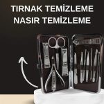 Elektrikli Manikür Pedikür Seti İkili Set 12 Parça Tırnak Bakımı Törpü Protez Çıkarma - Vipsepet