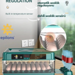 Epo-130my Kuluçka Makinesi | 130 Yumurtalık, Yedek Motorlu İncubator ( Vipsepet )