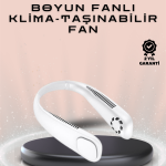 Giyilebilir Sessiz Fan | 224g Hafif, Bladeless Güvenli Tasarım, 5 Vitesli Soğutma, USB Şarjlı Fan - Vipsepet