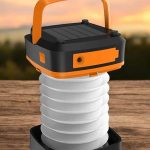 Güneş Enerjili Led Lamba Kamp Lambası Katlanabilir Lamba USB Şarjlı - Vipsepet