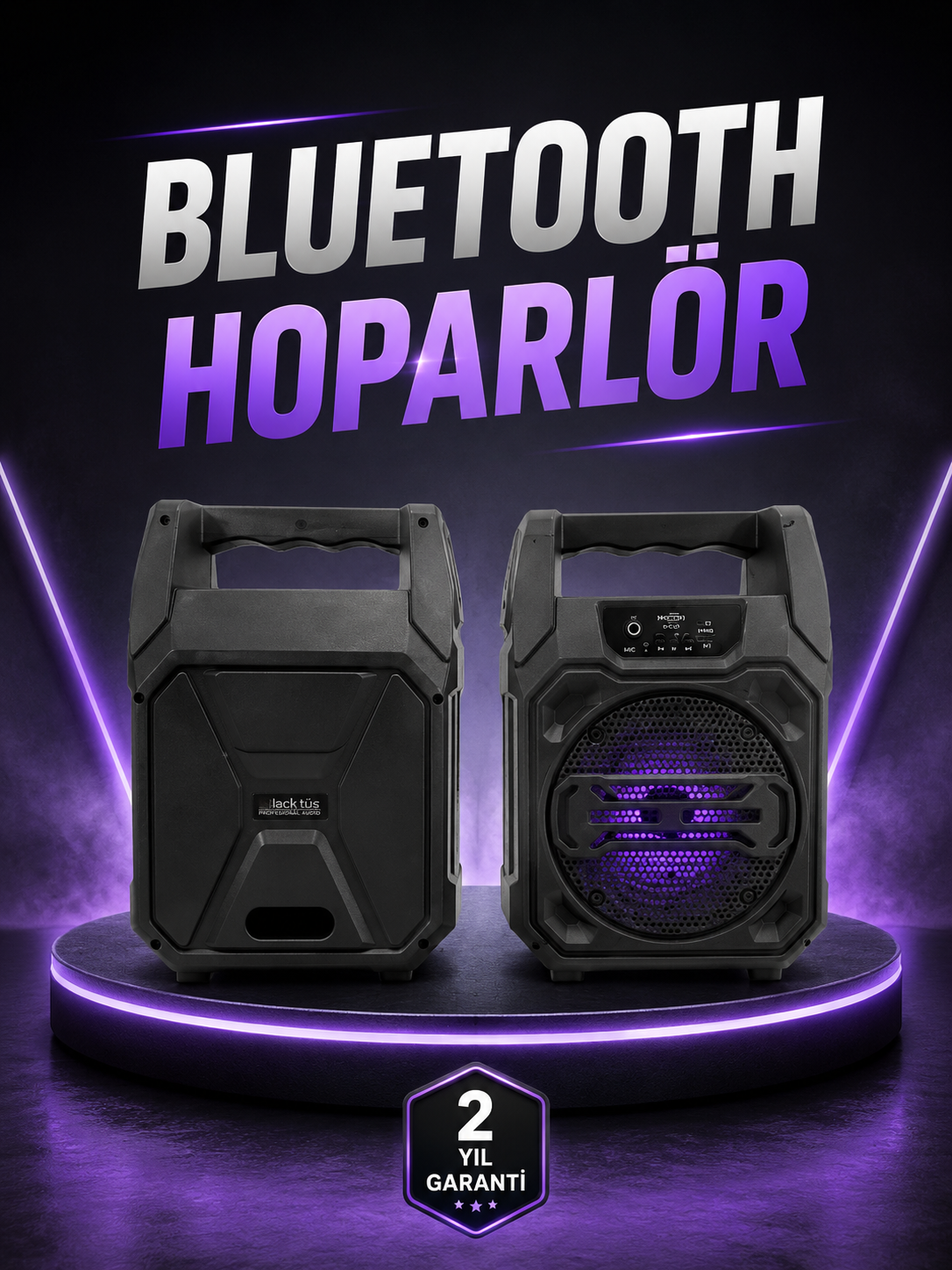 hxash 6.5 İnç Kablosuz Hoparlör Bluetooth Bağlantılı Yüksek Ses - Vipsepet - Görsel 1