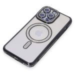İphone 15 Pro Kılıf Joke Simli Magneticsafe Kılıf Renk: Siyah - Vipsepet