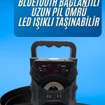 Işıklı Bluetooth Hoparlör Ses Bombası Taşınabilir Yüksek Ses Kaliteli Radyo Özelliği - Vipsepet