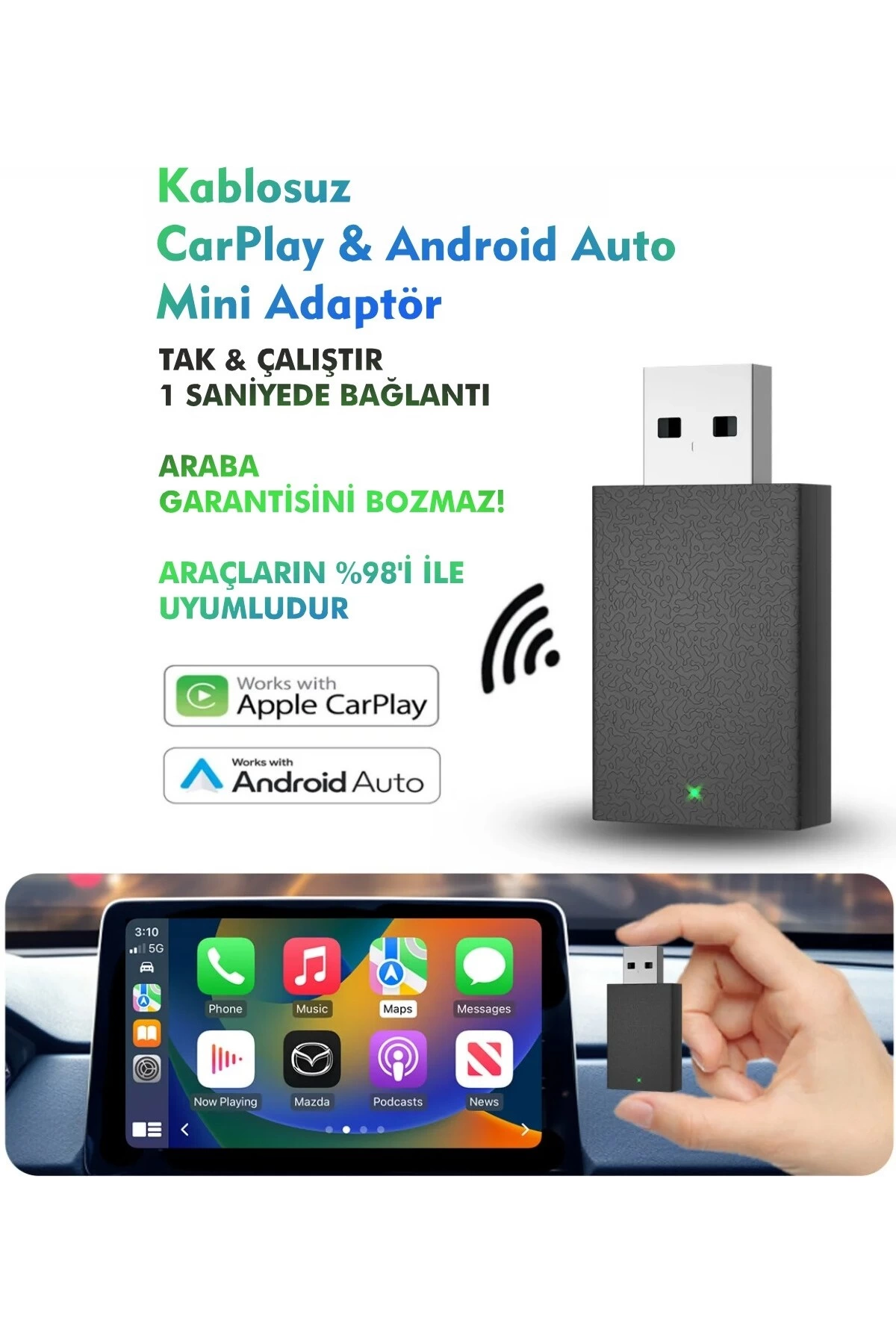 kablosuz-android-auto-car-play-usb-dongle-cihazi-037264442-sw1200sh1800 Kablosuz Android Auto/Car Play USB Dongle Cihazı ( vipsepet ) - Görsel 1