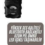 Kablosuz Bluetooth Hoparlör Ses Bombası RGB Işıklı Taşınabilir Yüksek Ses Kaliteli - Vipsepet