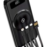 Kablosuz Çoklu Şarj Girişli 10.000 Mah Kablolu Powerbank Taşınabilir - vipsepet