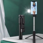 Kendiliğinden Led Işıklı Kumandalı Uzayabilen Selfie Çubuğu,masa Üstü Tripod ( Vipsepet )