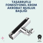 Krom Kaplamalı Çok Fonksiyonlu Musluk Başlığı | Paslanmaz Malzeme - Vipsepet