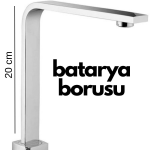Krom Mutfak Evye Batarya İçin Köşeli Su Borusu Paslanmaz ve Eca Uyumlu 20x20 ( Vipsepet )