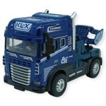 Metal Tır 1:24 - Sesli Işıklı Tır 13 cm - Lacivert (Vipsepet)