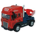 Metal Tır 1:24 - Sesli Işıklı Tır 13 cm - Kırmızı (Vipsepet)