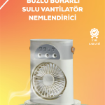 Mini Klima Fan | USB'li, 7 Renk Gece Işığı, 3'ü 1 Arada Fonksiyon - Vipsepet
