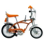 Model Araçlar - 1:8 Metal Retro Pinokyo Bisiklet - Die -Cast 17 cm - Turuncu (Vipsepet)