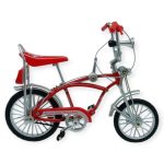 Model Araçlar -1:8 Metal Retro Pinokyo Bisiklet - Die -Cast 17 cm - Kırmızı (Vipsepet)