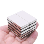 1 adet 40x20x5mm Neodyum Magnet Güçlü N35 Mıknatıs Köşeli Nikel Kaplama ( Vipsepet )