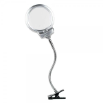 Nikula-2.5X130 MM 5X24 MM LED Aydınlatmalı Büyüteç,Masa üstü Metal Hortum Mandallı-MG15124-C ( Vipsepet )