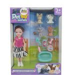 Pet Shop - Bebekli Köpek Bakım Seti - 7722-3 - Esmer (Vipsepet)