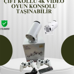 Portatif 4K Projeksiyon – 4.000 Uygulama, Kablosuz Yansıtma ve Bluetooth 5.0 - Vipsepet