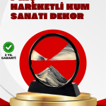 Rahatlatıcı Kum Sanatı – Yuvarlak Cam Çerçeveli Hareketli Kum Resmi, Ofis ve Ev İçin Etkileşimli Masaüstü Süs - Vipsepet