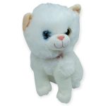 Sesli Peluş Kedi Van Kedisi 25 cm - Beyaz (Vipsepet)