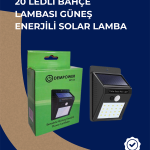Solar Enerjili 20 LED Duvar Lambası | Hareket Sensörlü, Su Geçirmez, Kablo Gerektirmez - Vipsepet
