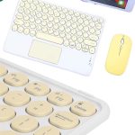 Touchpad Tüm Cihazlara Uyumlu Bluetooth Klavye Touchpad Slim Kablosuz Wifi Q Klavye - Vipsepet