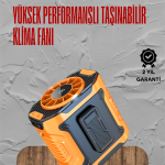 Turbo Mini Fan – Dijital Ekranlı, Sessiz  Ve  Şarjlı Serinlik! - Vipsepet