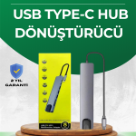 Type‑C Dönüştürücü – 2×USB3.0, SD/MS, 4K HDMI  Ve  RJ45 ile Profesyonel Kullanım - Vipsepet