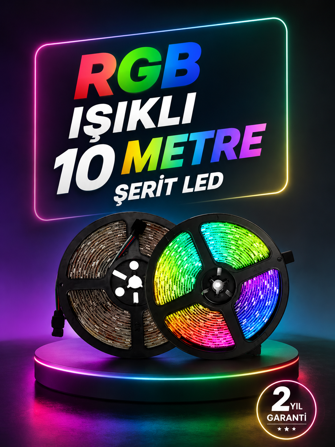 uiuh Smart Şerit LED Kumandalı USB Enerjili Suya Dayanıklı Dekoratif Aydınlatma - Vipsepet - Görsel 1
