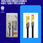USB-C ve Lightning Uyumlu 4'ü 1 Arada Kablo – 65W Hızlı Şarj, Örgülü Dayanıklı Yapı - Vipsepet