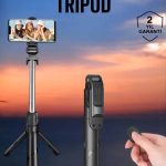 Tripod Kablosuz Bluetooth Bağlantılı Selfie Çubuğu 360 Derece Dönebilen - Vipsepet