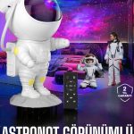 Çocuklara Özel Projeksiyon Astronot Lamba Speaker Sevimli - Vipsepet