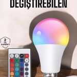 Led Ampul Enerji Dostu RGB Işıklı 100W Led Işık - Vipsepet