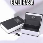 Büyük Boy Anahtarlı Kitap Görünümlü Gizli Kasa Çelik Kasa Altın Kasası - Vipsepet