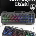 Q Klavye RGB Işıklı Klavye Ve Mouse Seti Kablolu Mouse Hediyeliş - Vipsepet